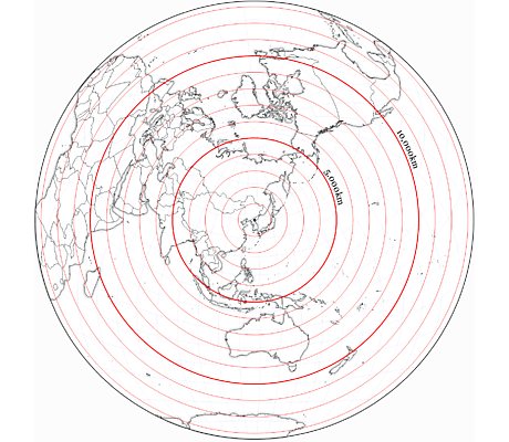 north korea-distance